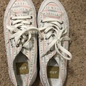 HUF White Fuck It Classic Low Shoes